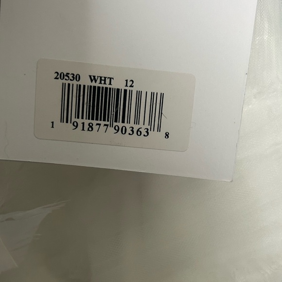 Mac Duggal 20530 NWT White Strapless Ruffle Gown with Feathers - Picture 8 of 13